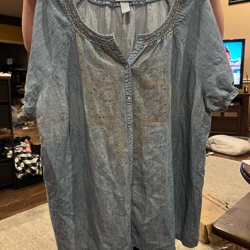 Liz and Me 3x Jean style top in GUC